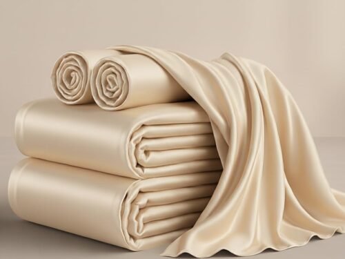 Ivory White 4-Piece Silk Bedding Set