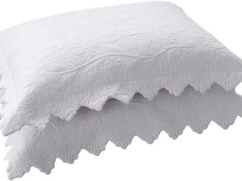 White Quilted Vintage Pillowcase