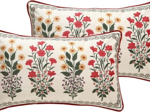 Vintage Floral Velvet Pillowcase