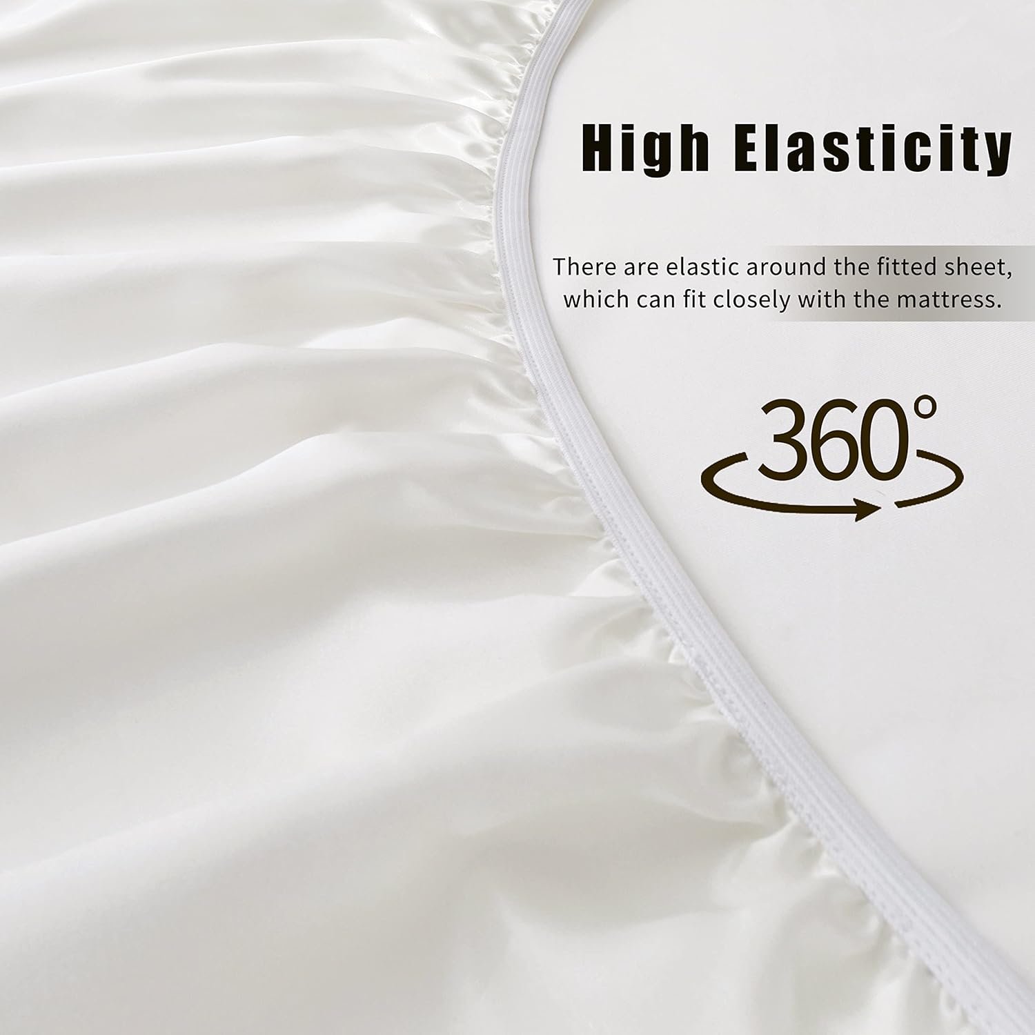 Ivory White 4-Piece Silk Bedding Set - Image 2