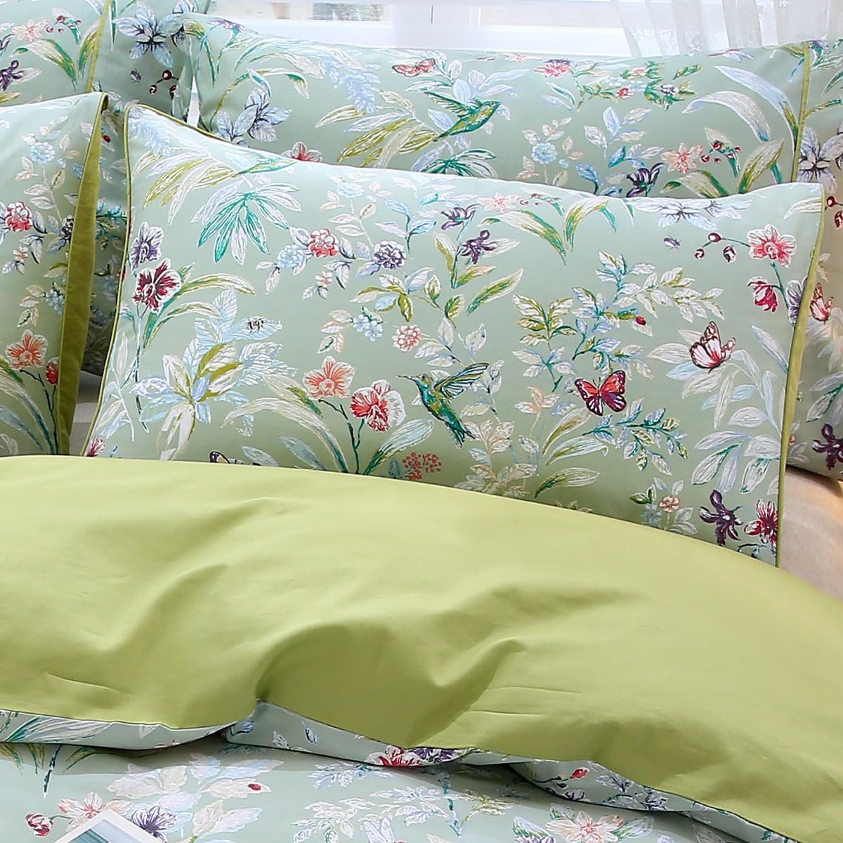 Sage Green Butterfly Pillowcase - Image 2