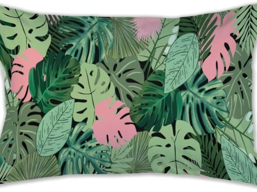Monstera Leaf Print Pillowcase