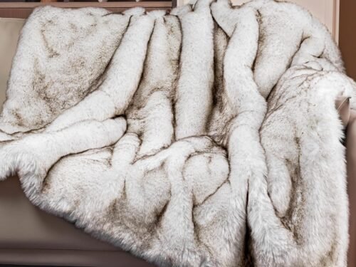 High Gram Weight Faux Fur Blanket 50x60 Thick Winter Blanket