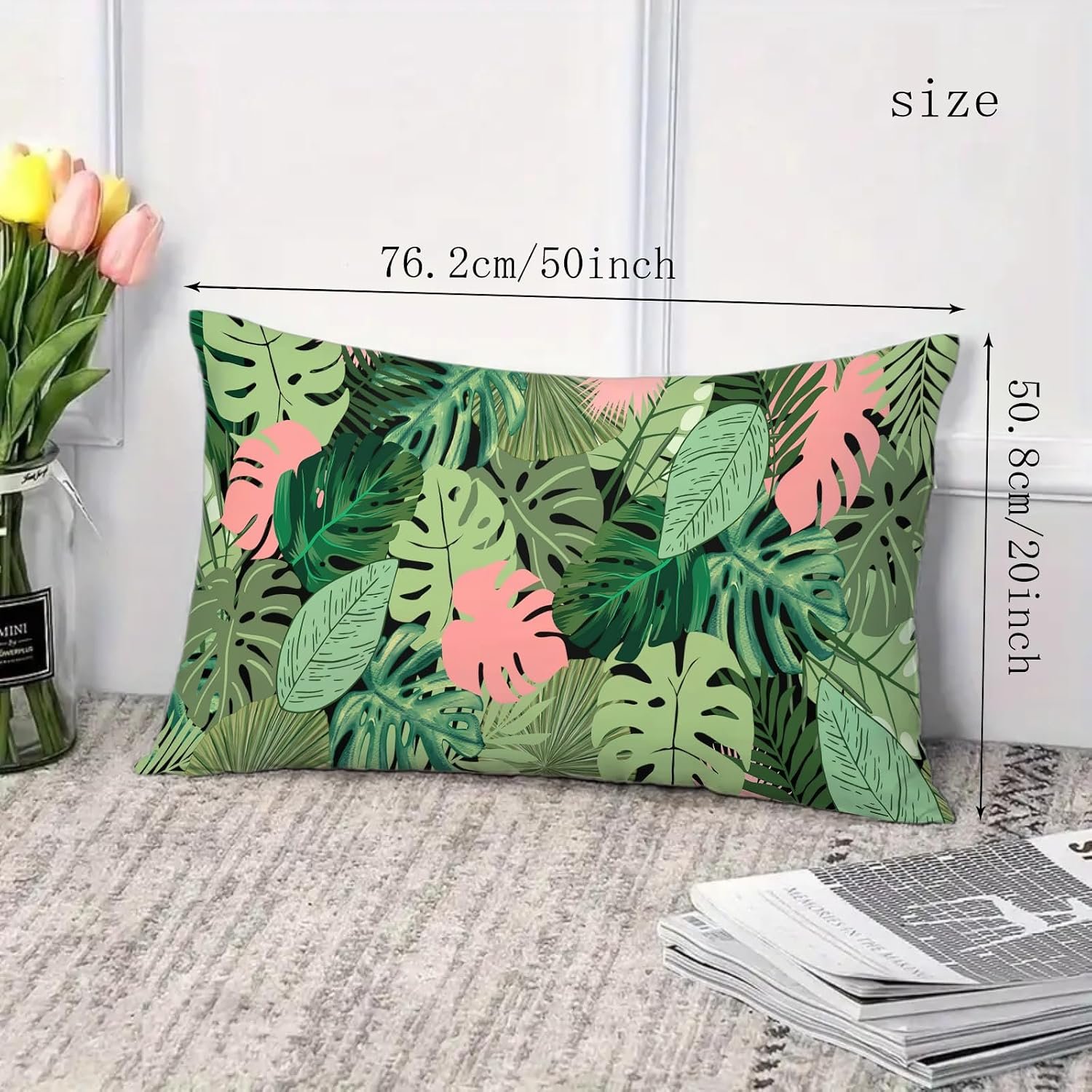 Monstera Leaf Print Pillowcase - Image 2
