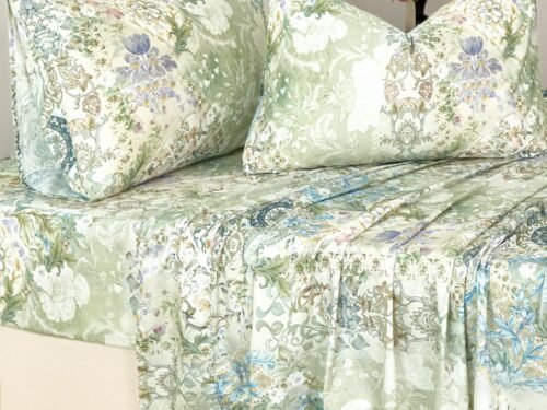 Sage Green 4-Piece Silk Bedding Set