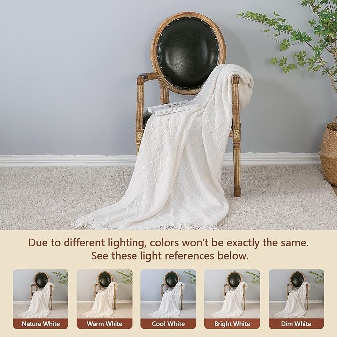 Tassel knit decorative blanket 50x60 inches, lightweight and breathable blanket - Image 2